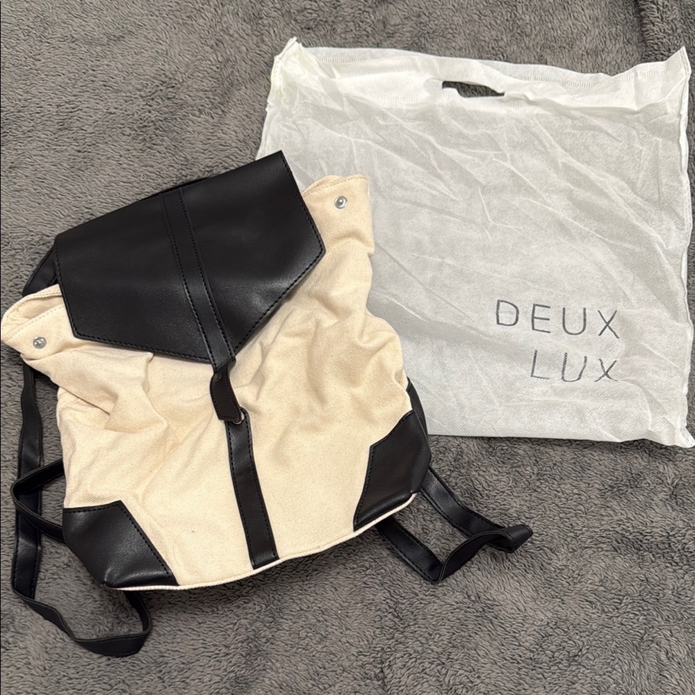 Deux Lux Black and Tan Backpack